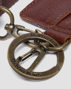 Ambassador Leather Cardholder Keyring in Cashew