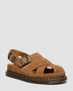 Archive Fisherman Wildleder Sandalen in Natural Hellbraun