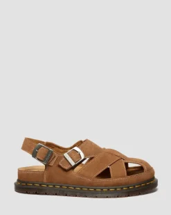 Archive Fisherman Wildleder Sandalen in Natural Hellbraun