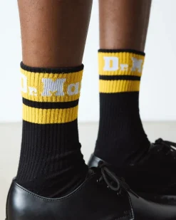 Athletic Logo Organic Cotton Blend Socken in Schwarz