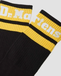 Athletic Logo Organic Cotton Blend Socken in Schwarz