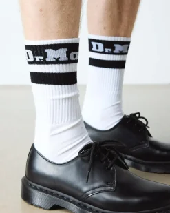 Athletic Logo Organic Cotton Blend Socken in Weiß