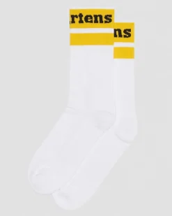 Athletic Logo Organic Cotton Blend Socken in Weiß