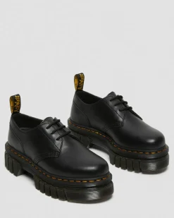 Audrick Nappa Lux Leder Plateauschuhe in Schwarz