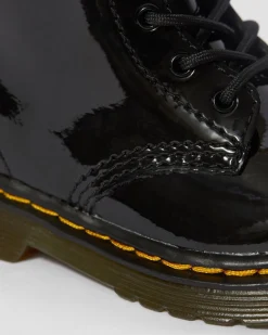 Baby 1460 Lackleder Schnürstiefel in Schwarz