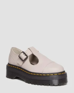 Bethan Pisa Leder Mary Jane Plateauschuhe in Vintage Taupe