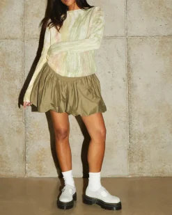 Bethan Tumbled Nubuck Leder Mary Jane Plateauschuhe in Smoked Mint