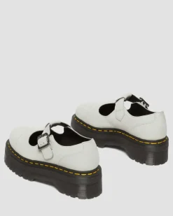 Bethan Tumbled Nubuck Leder Mary Jane Plateauschuhe in Smoked Mint
