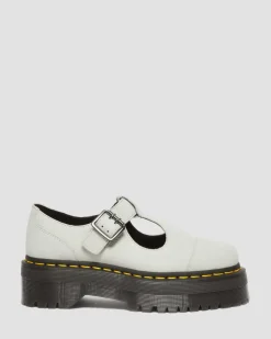 Bethan Tumbled Nubuck Leder Mary Jane Plateauschuhe in Smoked Mint