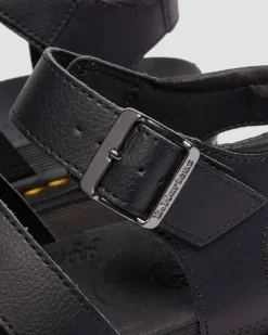 Blaire Athena Leder Riemensandalen in Schwarz