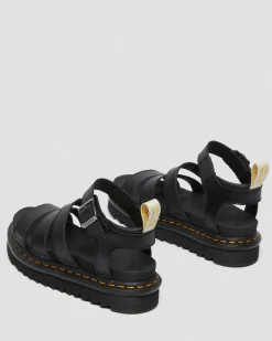 Blaire Felix Rub Off Vegan Riemensandalen in Schwarz