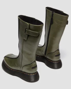 BUZZ HI ECLIPSE LEDER STIEFEL in Olivgrün Grün