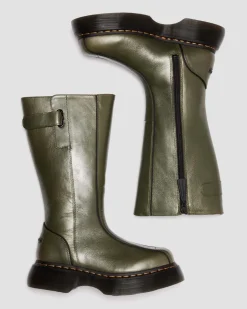 BUZZ HI ECLIPSE LEDER STIEFEL in Olivgrün Grün