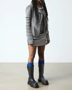 BUZZ HI ECLIPSE LEDER STIEFEL in Schwarz