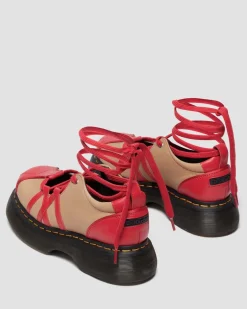 BUZZ LEDER BALLERINAS in Rot