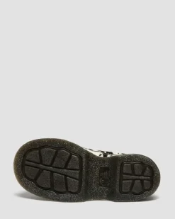 Buzz 5-Ösen Dalmatiner Hair On Leder Schuhe in Creme & Schwarz