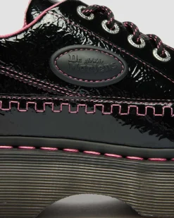 Buzz 5-Ösen Distressed Lackleder Schuhe in Schwarz