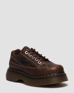 Buzz 5-Ösen Grizzly Leder Schuhe in Dunkelbraun