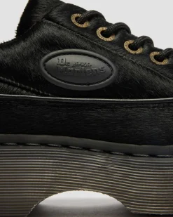 Buzz 5-Ösen Hair On Leder Schuhe in Schwarz