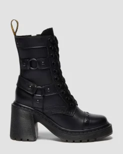 CHESNEY HARNESS SENDAL LEDER STIEFEL MIT ABSATZ in Schwarz