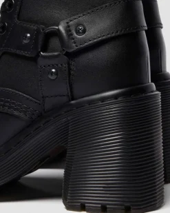 CHESNEY HARNESS SENDAL LEDER STIEFEL MIT ABSATZ in Schwarz