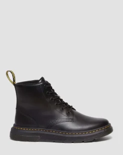 Crewson Chukka Leder Schnürstiefel in Black