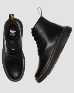 Crewson Chukka Leder Schnürstiefel in Black