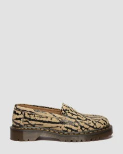 Delapre Wildleder Loafer in Teak Braun & Schwarz