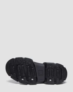 Dmxl Leder 8-Ösen Stiefel in Schwarz