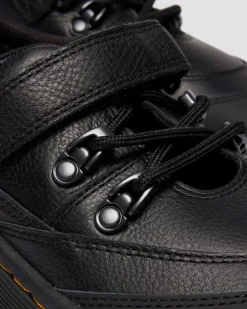 DMXL MARY JANE LEDER SCHUHE in Schwarz
