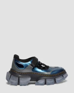 DMXL V2 MARY JANE SCHUHE in Blau & Silber