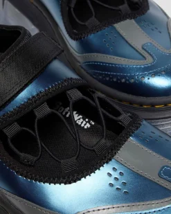DMXL V2 MARY JANE SCHUHE in Blau & Silber