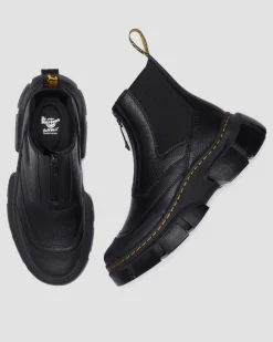 Dmxl Zip Leder Chelsea Boots in Schwarz