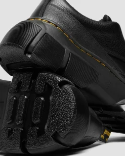 DMXL Zip Leder Schuhe in Schwarz