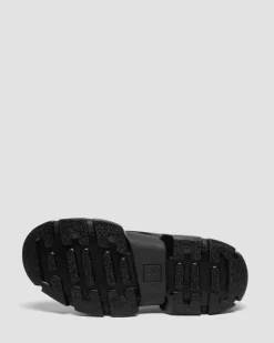 DMXL Zip Leder Schuhe in Schwarz