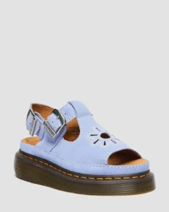 Dunnet Flower Buttersoft Leder Sandalen in Cornflower Blau