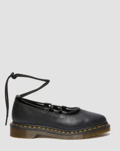 Elphie Ii Virginia Leder Ballerinas in Schwarz