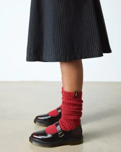 Elphie Mary Jane Leder Schuhe in Cherry Red