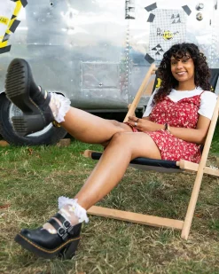 Eviee Sendal Leder Mary Jane Absatzschuhe in Schwarz