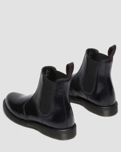 Flora Glattleder Chelsea Boots in Schwarz