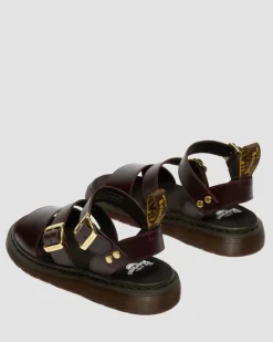 Gryphon Atlas Leder Gladiatorsandalen in Charro