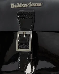 Herzförmige Ledertasche in Schwarz