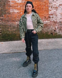 Jadon Max Buttero Leder Plateaustiefel in Schwarz