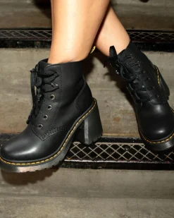 Jesy Sendal Leder mit Absatz in Schwarz
