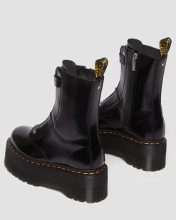 Jetta Hi Max Buttero Leder Plateau Stiefel in Schwarz