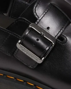 Jorge II Brando Leder Slingback Mules in Schwarz