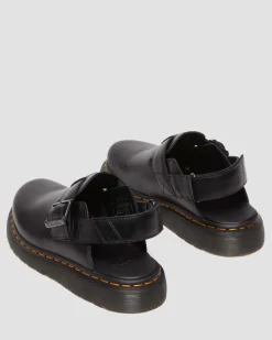 Jorge II Brando Leder Slingback Mules in Schwarz