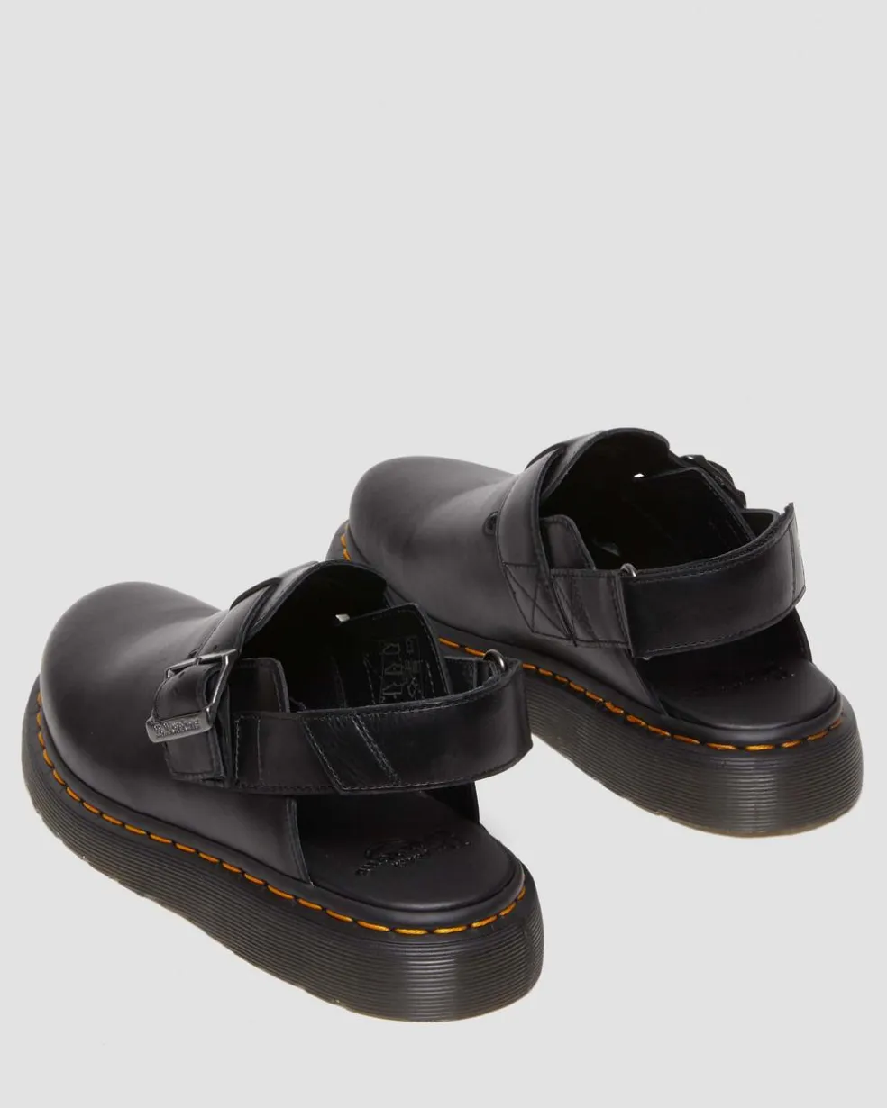 Jorge II Brando Leder Slingback Mules in Schwarz