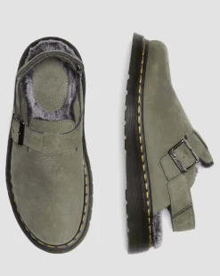 Jorge II Faux Fur Gefütterte Mules in Nickel Grey