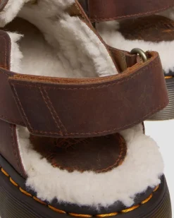 Jorge II Faux Fur Gefütterte Mules in Warm Tan